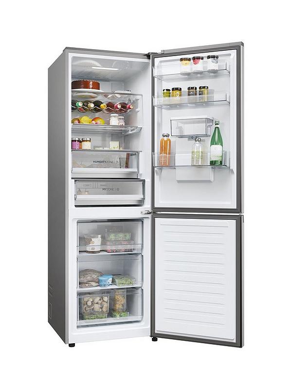Haier HDPW5618DWPK 50/50 Total No Frost Fridge Freezer, D-Rated, Water Dispenser, Wifi - Inox - Image 2